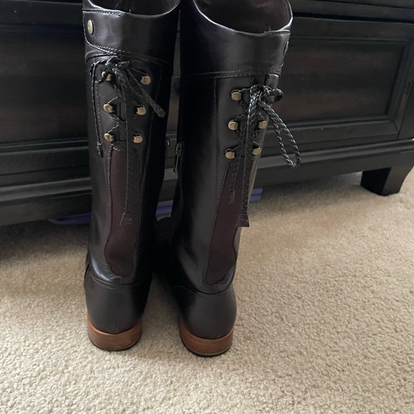 UGG Full-Length Leather Boots, Chocolate color, size 8. - Picture 2 of 6